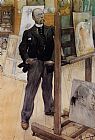 Carl Larsson Self Portrait painting